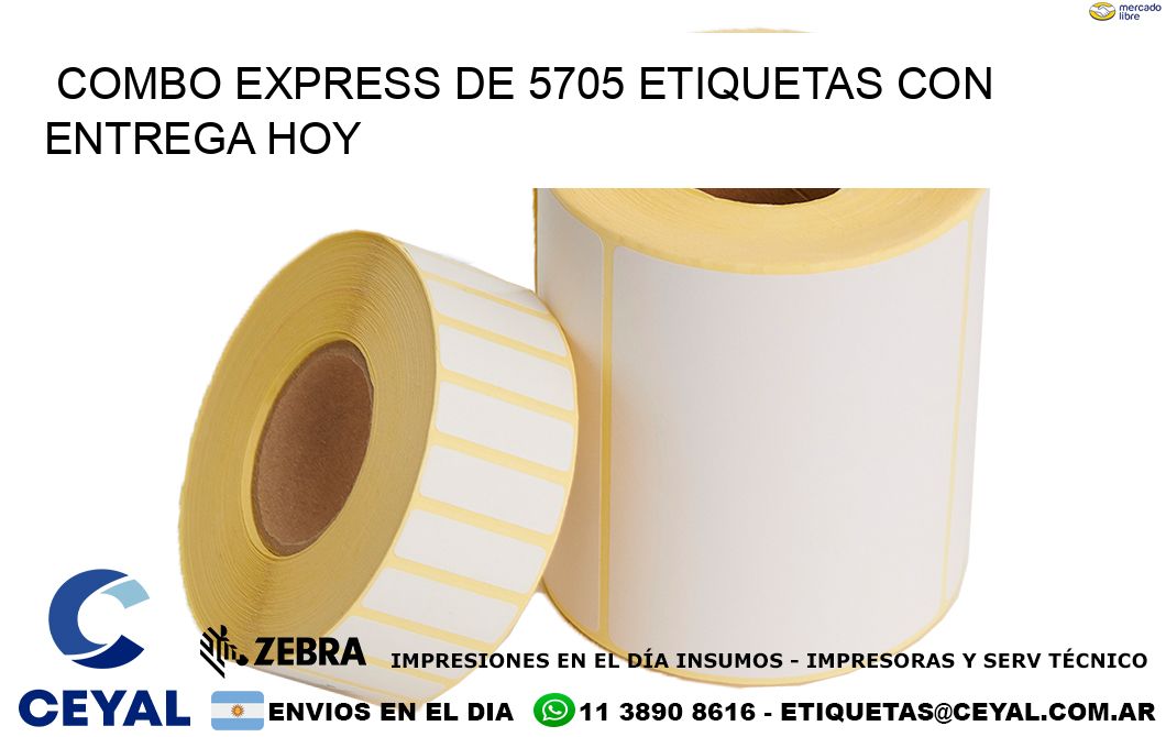 Combo express de 5705 etiquetas con entrega hoy