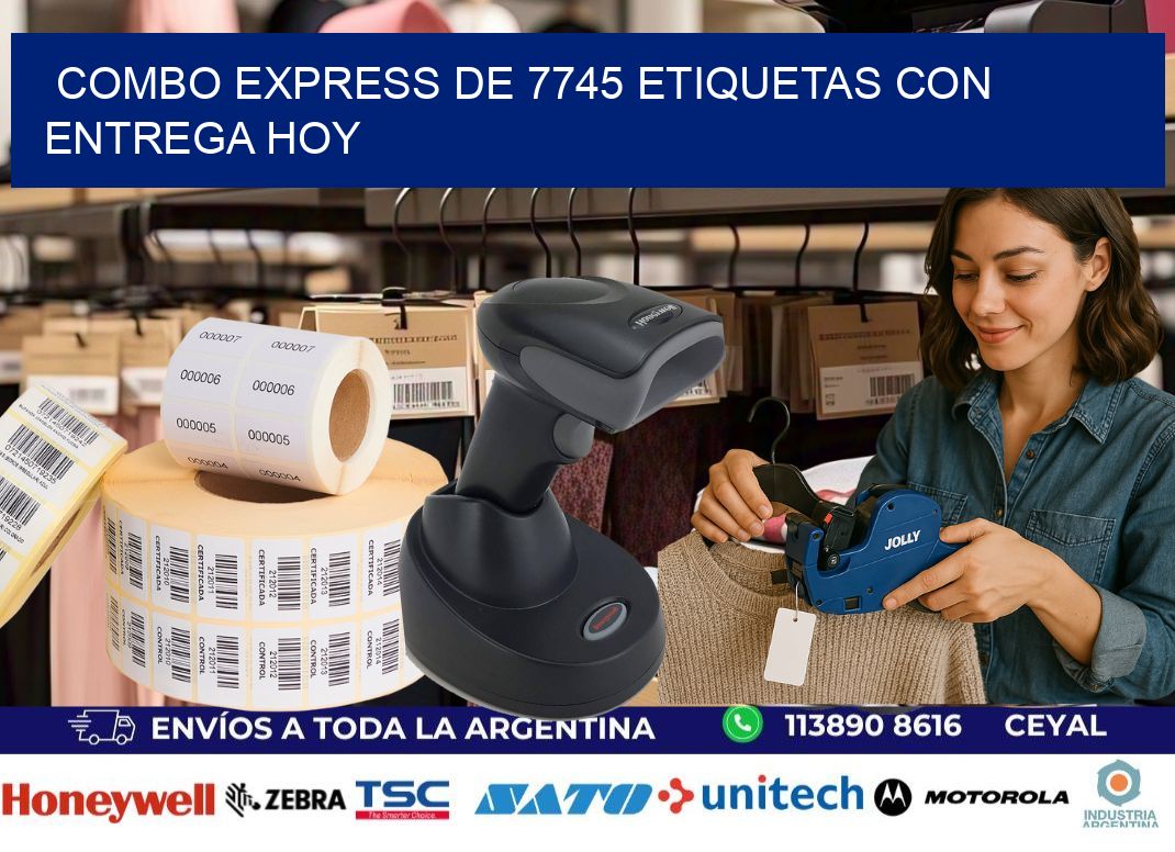 Combo express de 7745 etiquetas con entrega hoy