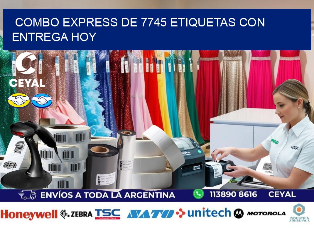 Combo express de 7745 etiquetas con entrega hoy