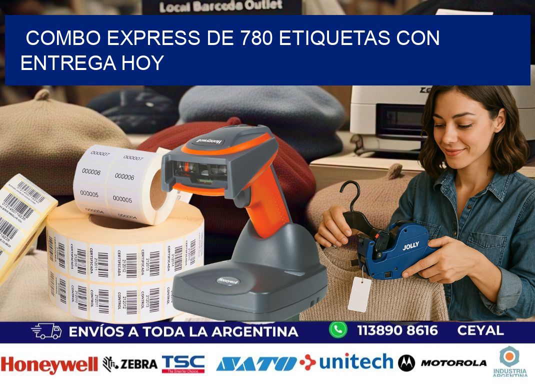 Combo express de 780 etiquetas con entrega hoy