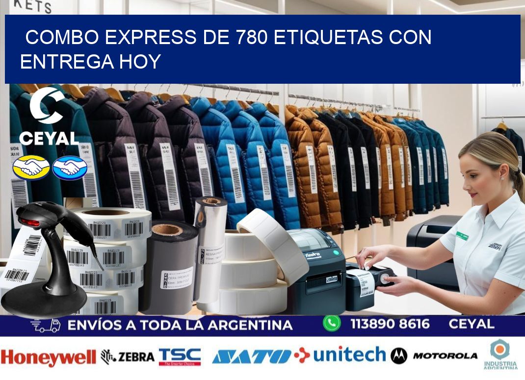 Combo express de 780 etiquetas con entrega hoy