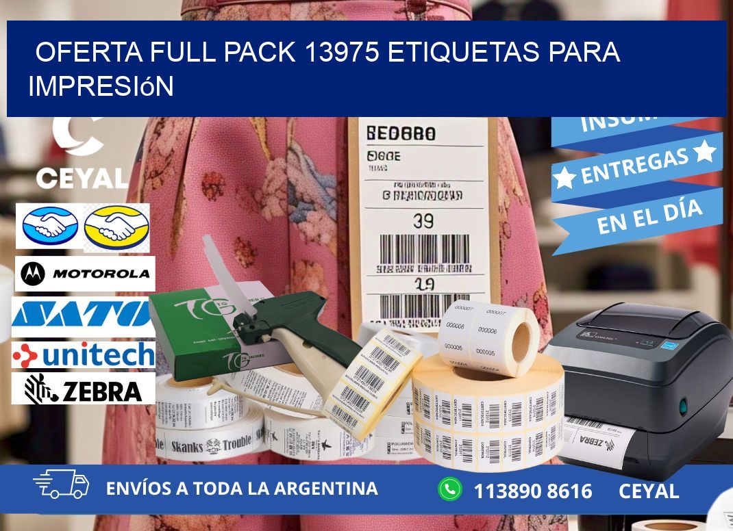 Oferta full pack 13975 etiquetas para impresión