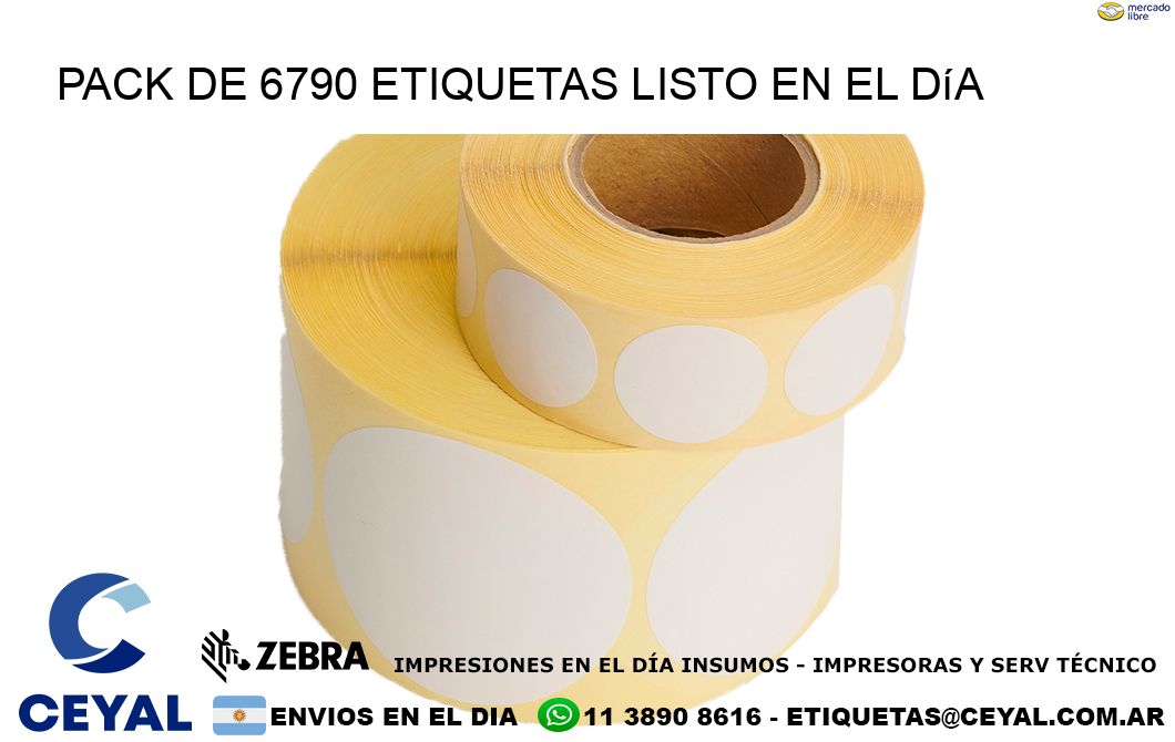 Pack de 6790 etiquetas listo en el día