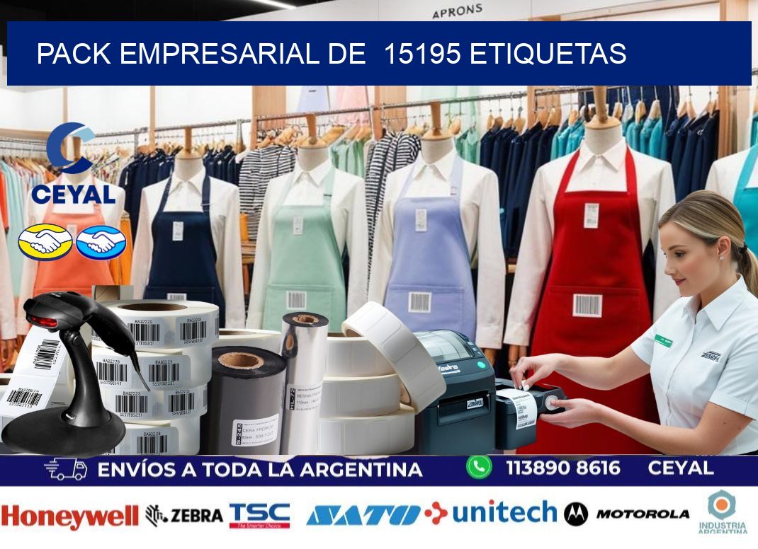 Pack empresarial de  15195 etiquetas