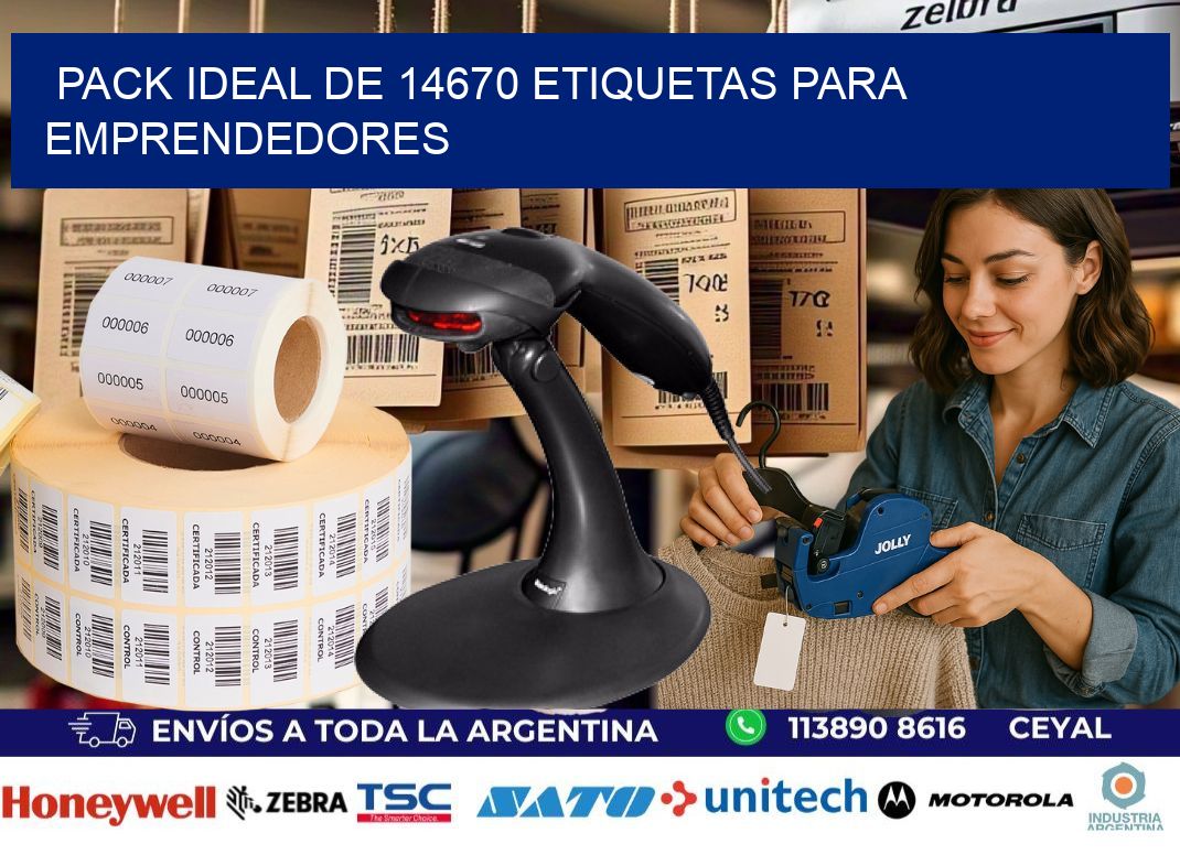 Pack ideal de 14670 etiquetas para emprendedores