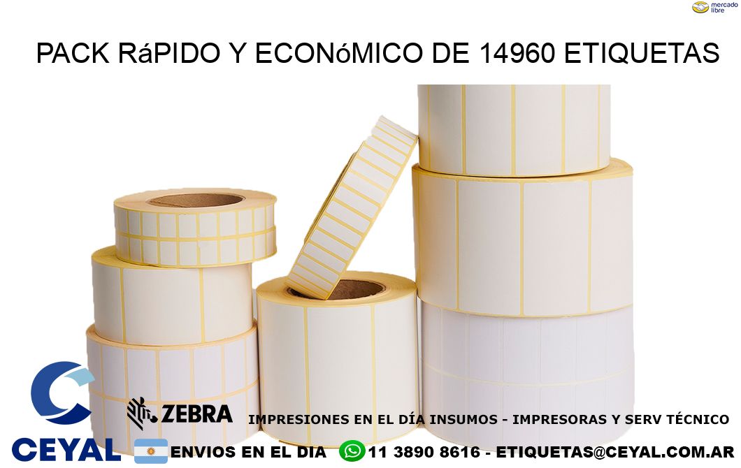 Pack rápido y económico de 14960 etiquetas