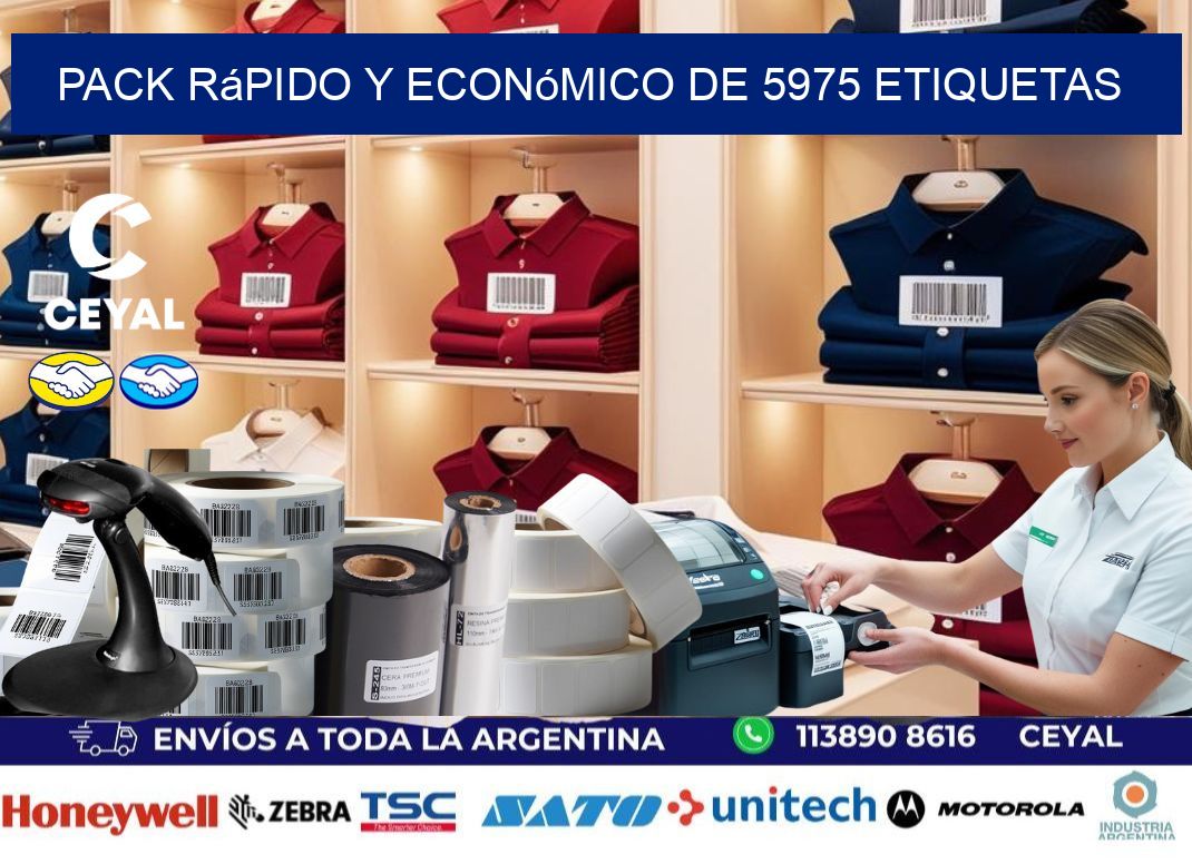 Pack rápido y económico de 5975 etiquetas