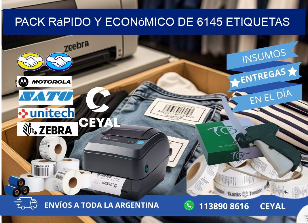 Pack rápido y económico de 6145 etiquetas