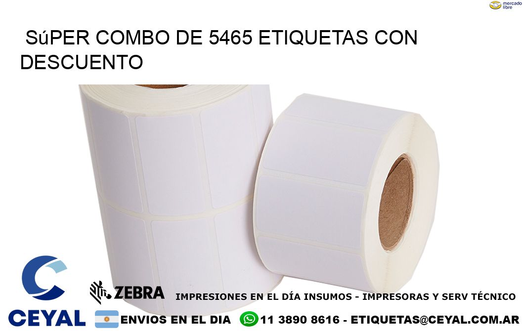 Súper combo de 5465 etiquetas con descuento
