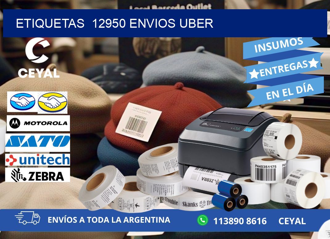 etiquetas  12950 ENVIOS UBER