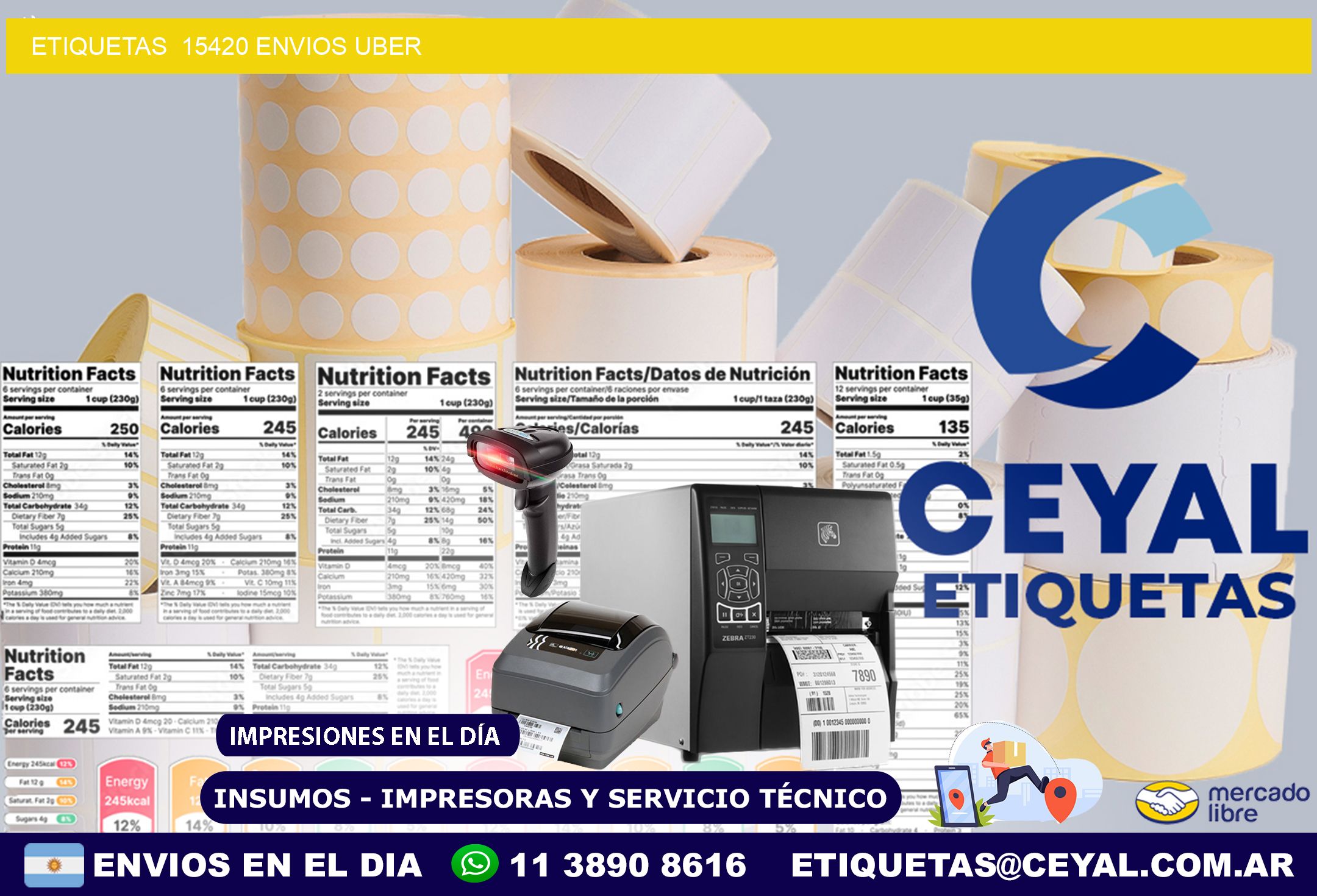 etiquetas  15420 ENVIOS UBER