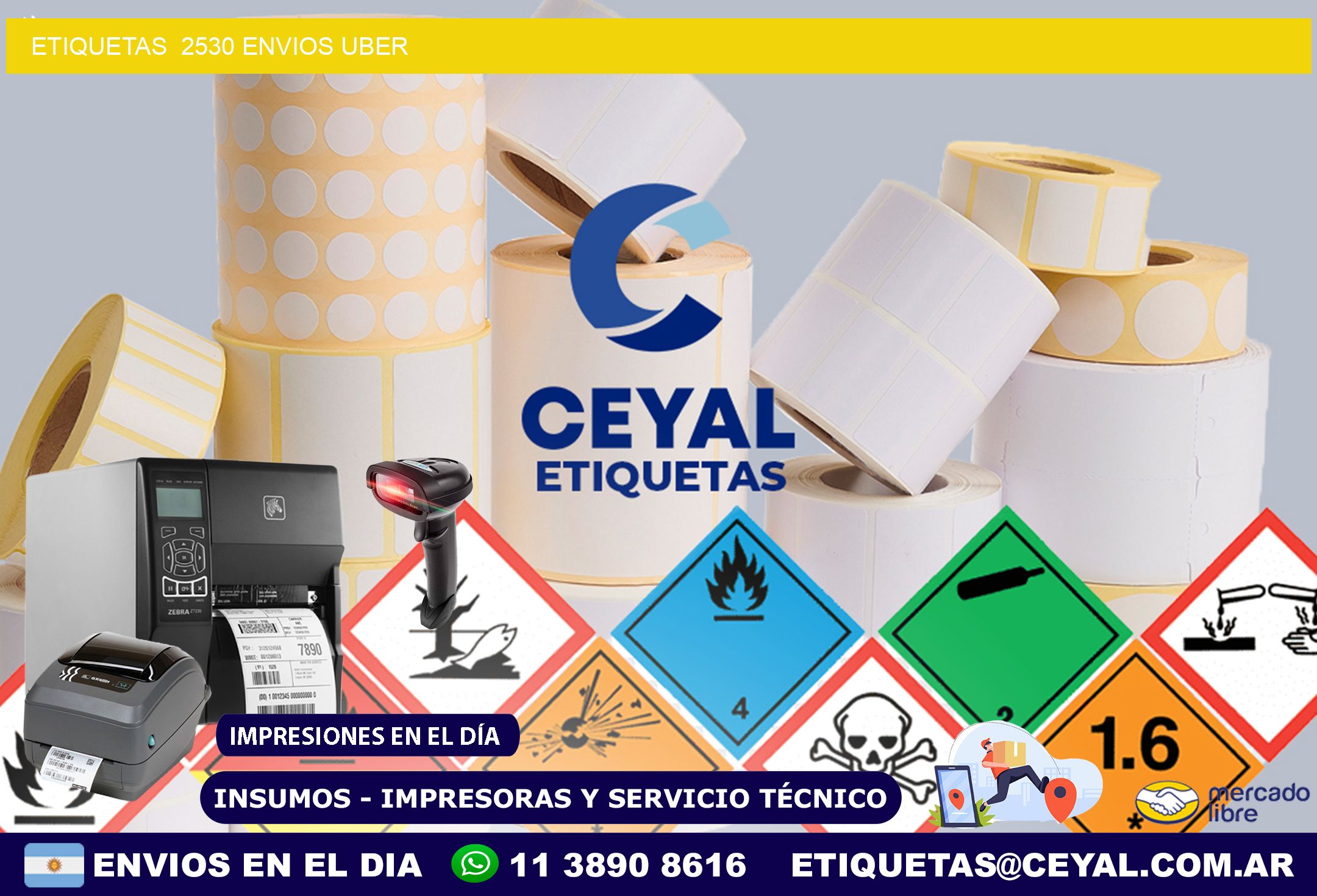 etiquetas  2530 ENVIOS UBER