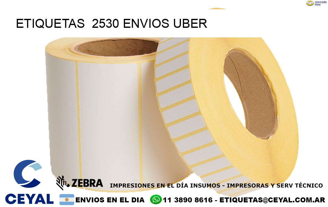 etiquetas  2530 ENVIOS UBER