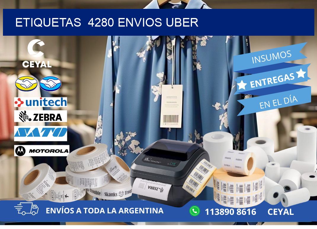 etiquetas 4280 ENVIOS UBER