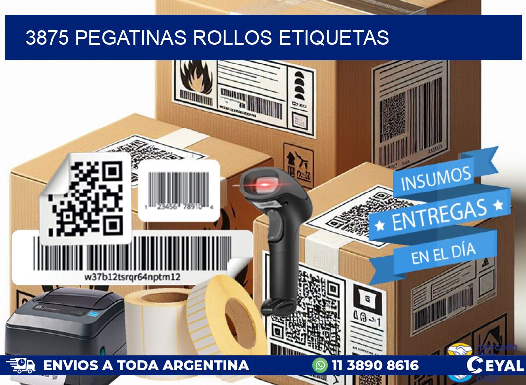3875 Pegatinas rollos etiquetas