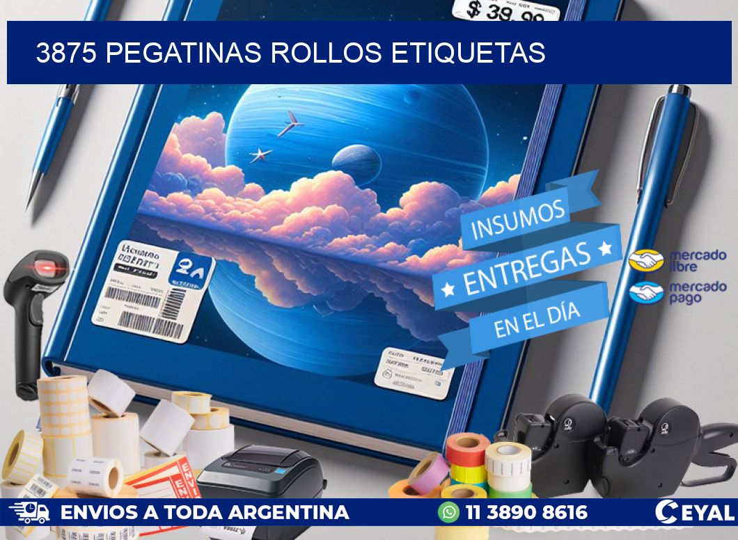 3875 Pegatinas rollos etiquetas