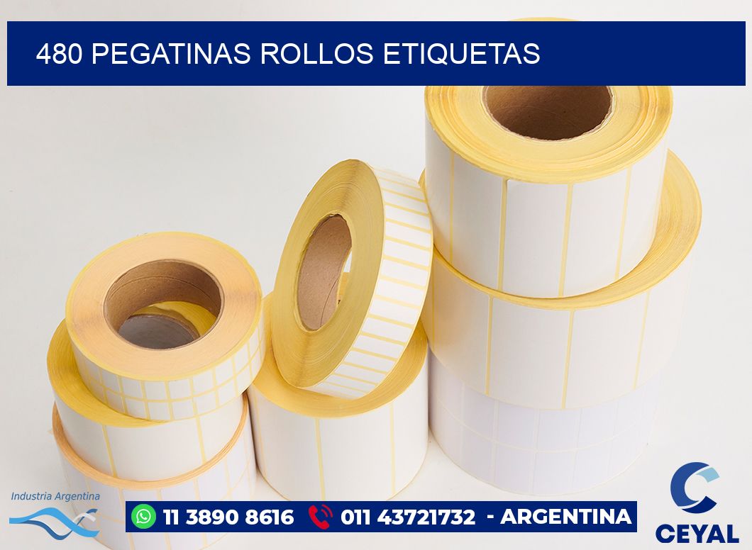 480 Pegatinas rollos etiquetas