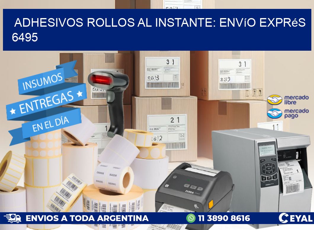 Adhesivos rollos al Instante: Envío Exprés 6495