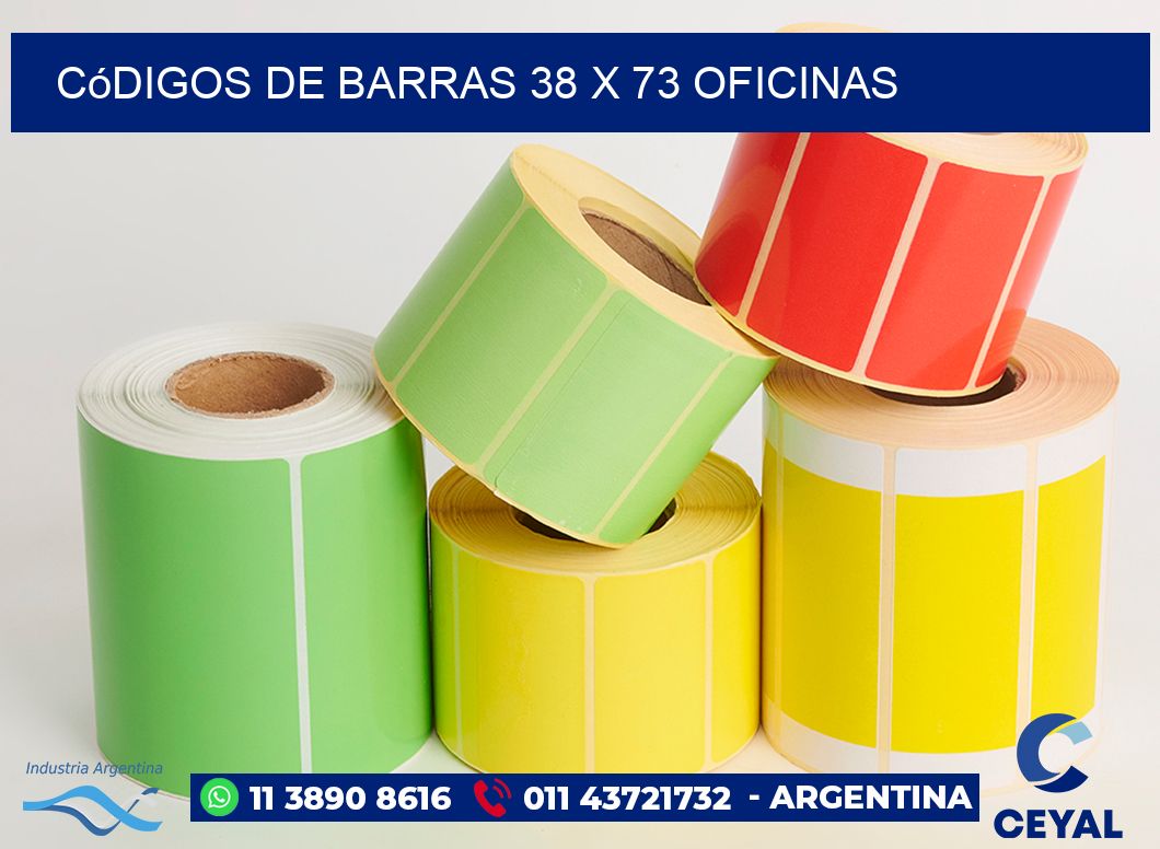 Códigos de Barras 38 x 73 oficinas
