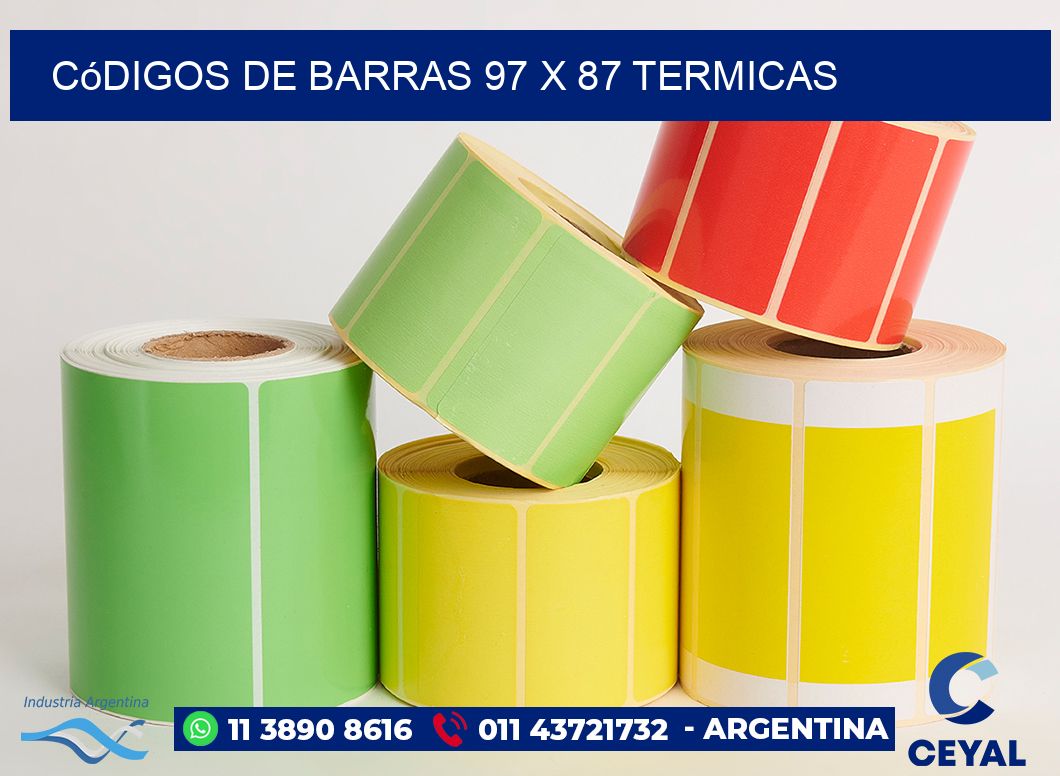 Códigos de Barras 97 x 87 termicas