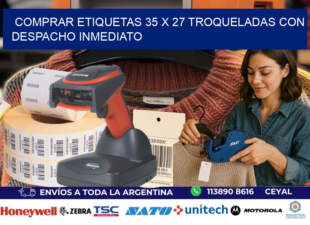 Comprar etiquetas 35 x 27 troqueladas con despacho inmediato