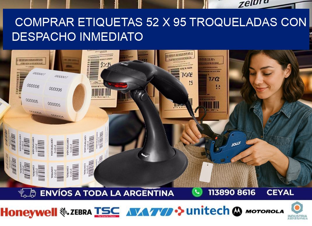 Comprar etiquetas 52 x 95 troqueladas con despacho inmediato