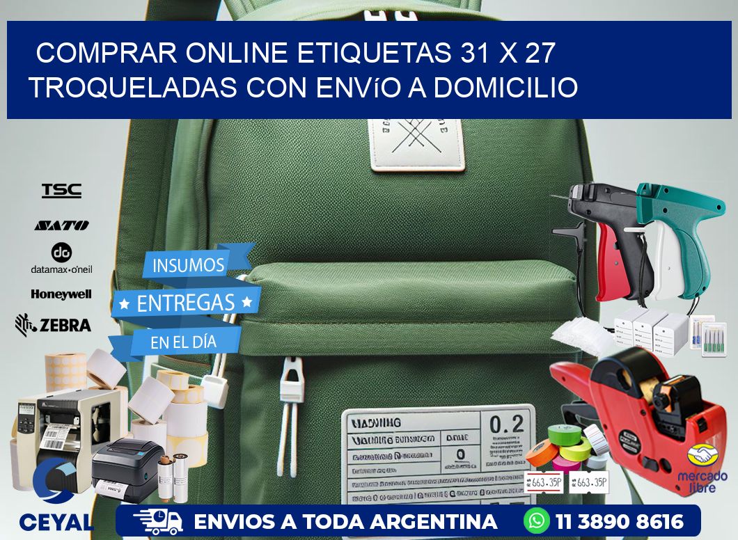 Comprar online etiquetas 31 x 27 troqueladas con envío a domicilio