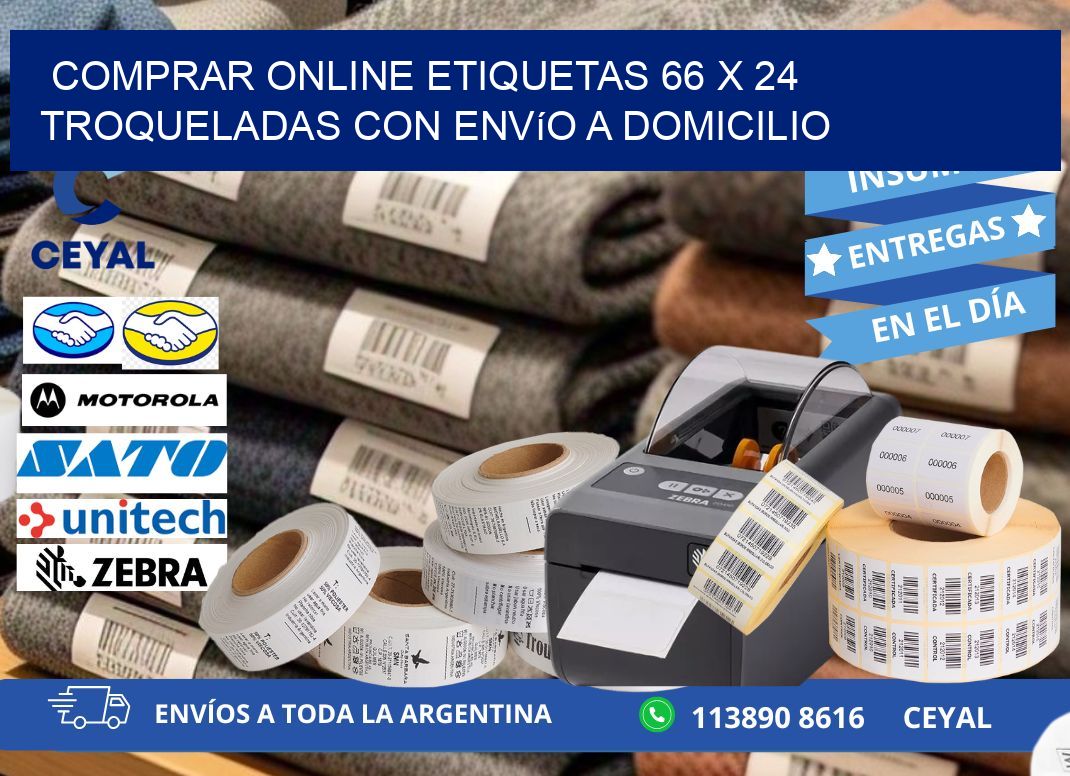 Comprar online etiquetas 66 x 24 troqueladas con envío a domicilio