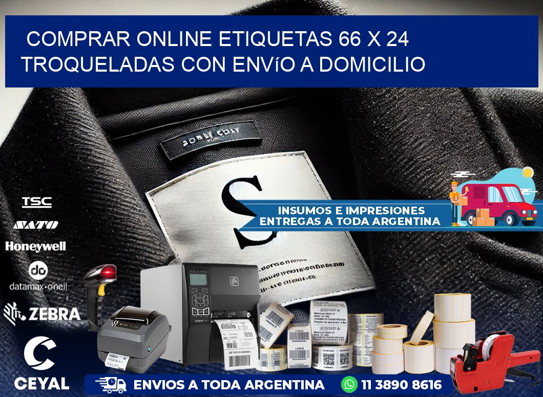 Comprar online etiquetas 66 x 24 troqueladas con envío a domicilio