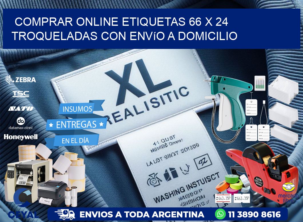 Comprar online etiquetas 66 x 24 troqueladas con envío a domicilio