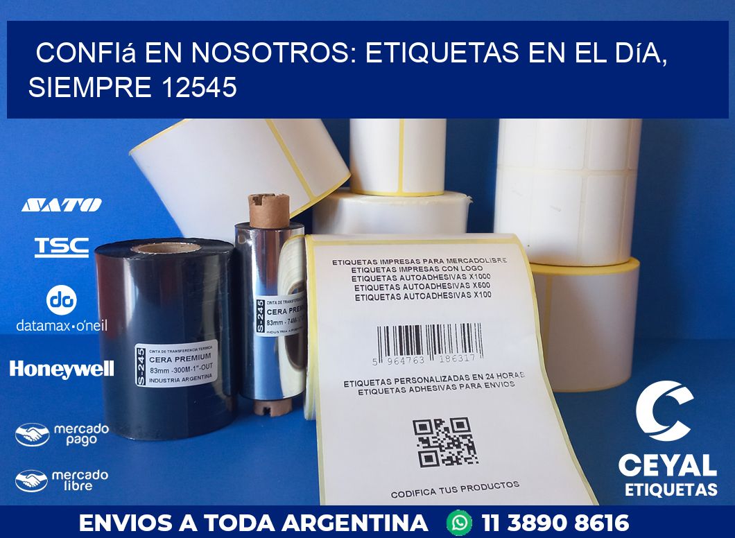 Confiá en Nosotros: Etiquetas en el Día, Siempre 12545
