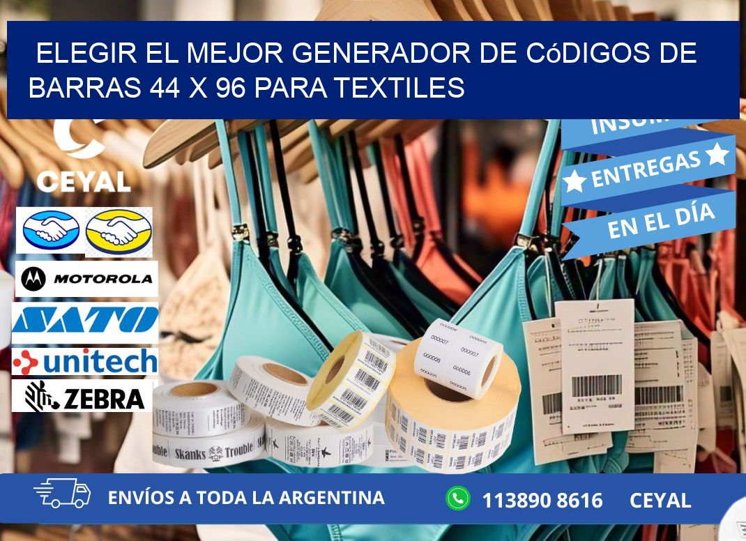 Elegir el Mejor Generador de Códigos de Barras 44 x 96 para Textiles