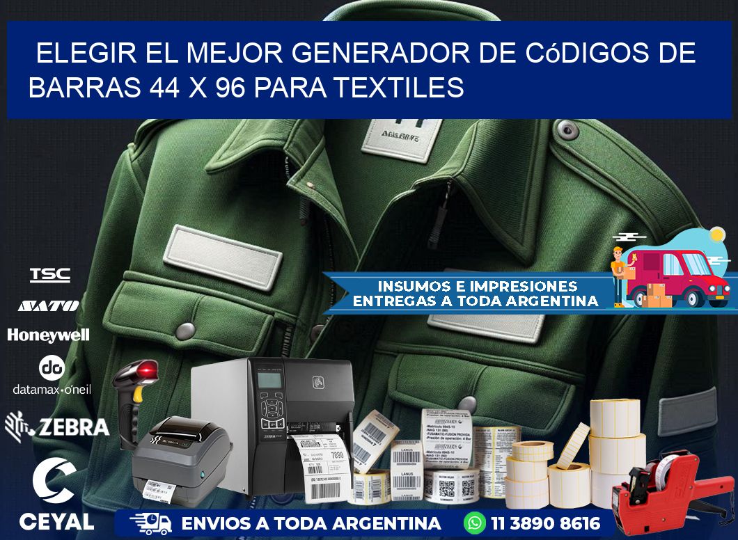 Elegir el Mejor Generador de Códigos de Barras 44 x 96 para Textiles