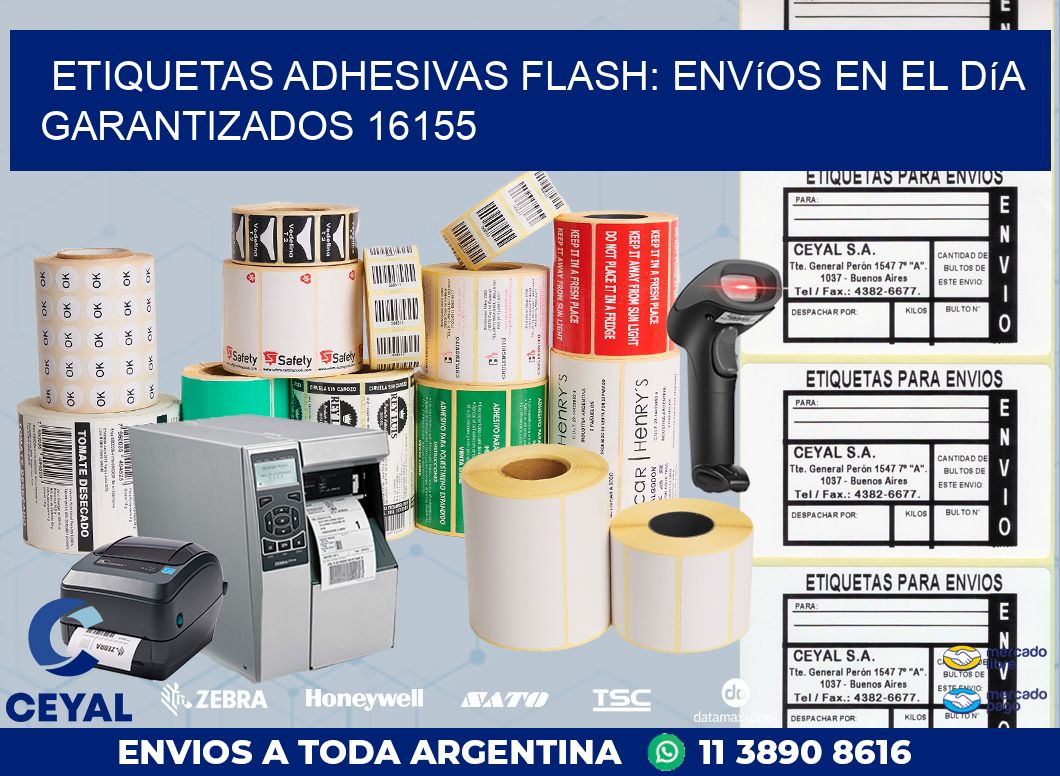 Etiquetas adhesivas Flash: Envíos en el Día Garantizados 16155