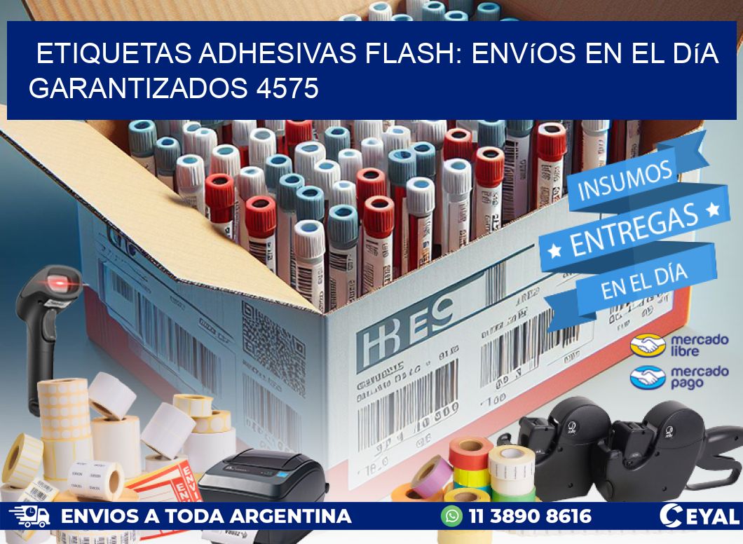 Etiquetas adhesivas Flash: Envíos en el Día Garantizados 4575