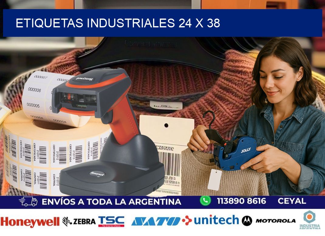 Etiquetas industriales 24 x 38