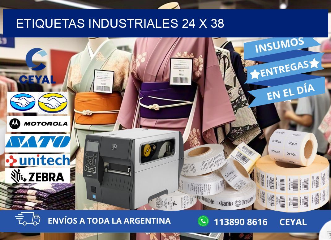 Etiquetas industriales 24 x 38