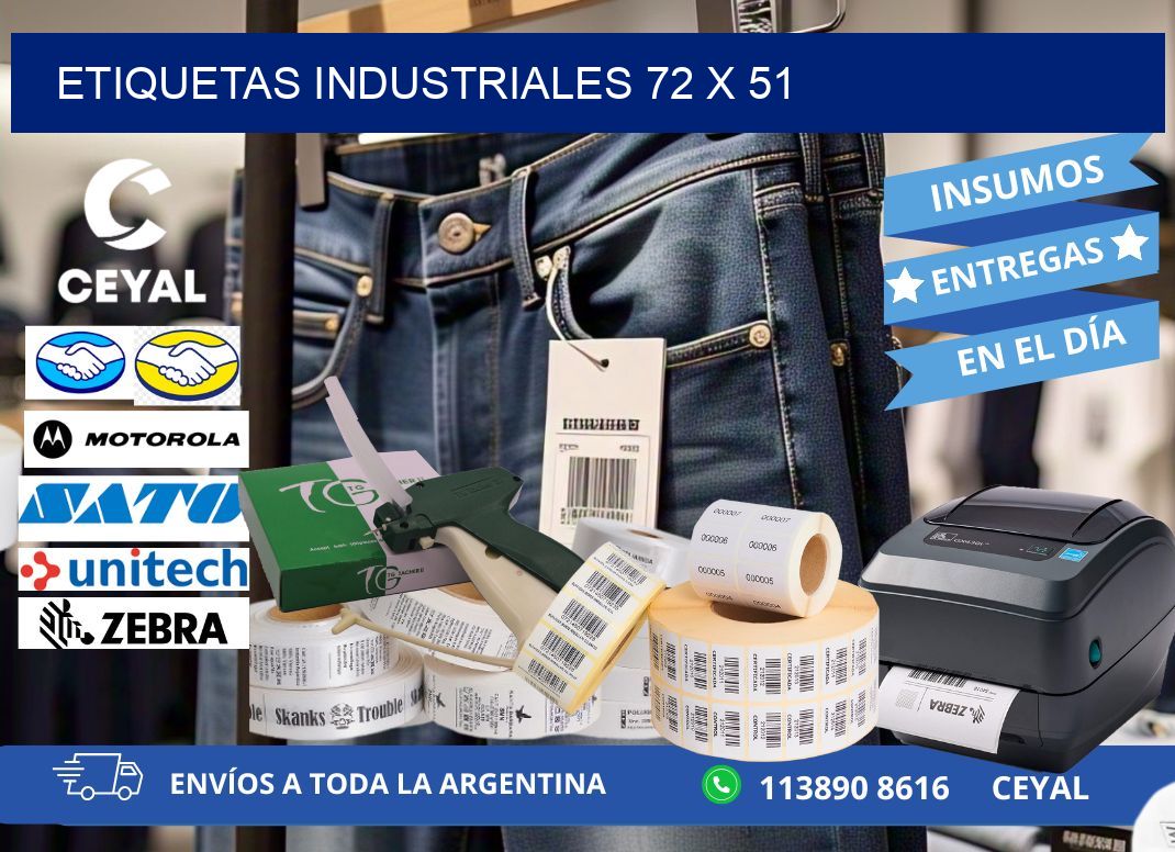 Etiquetas industriales 72 x 51