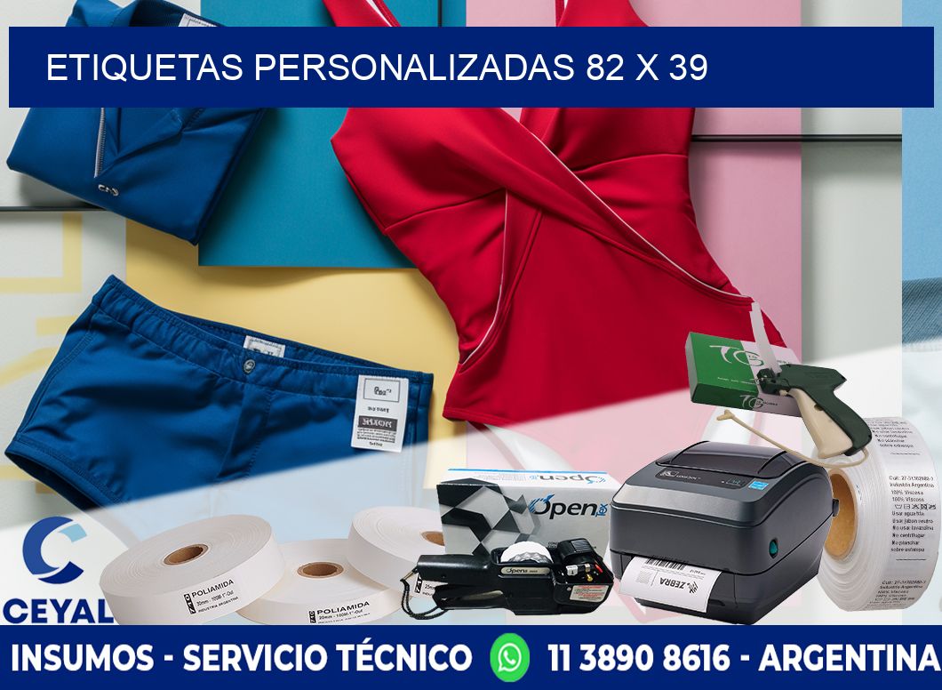 Etiquetas personalizadas 82 x 39