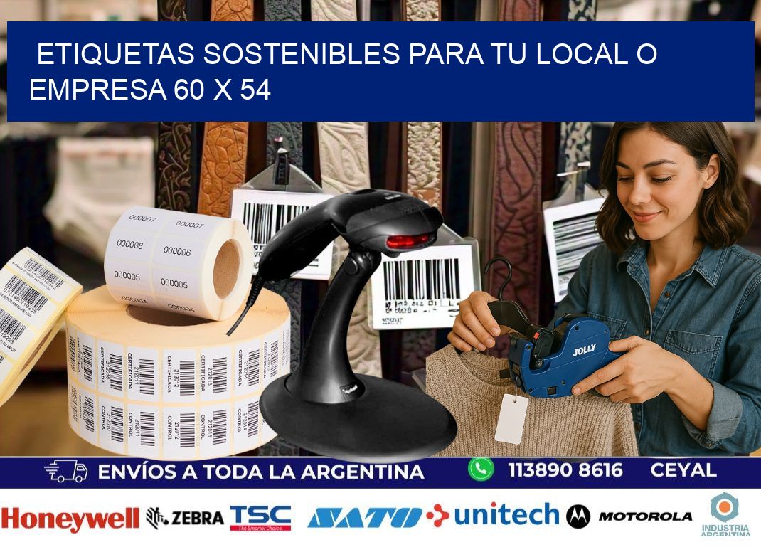 Etiquetas sostenibles para tu local o empresa 60 x 54