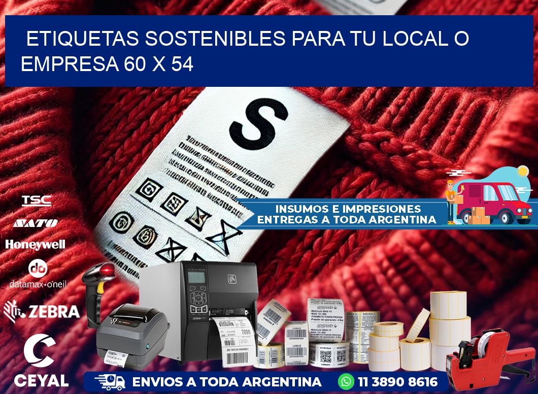 Etiquetas sostenibles para tu local o empresa 60 x 54