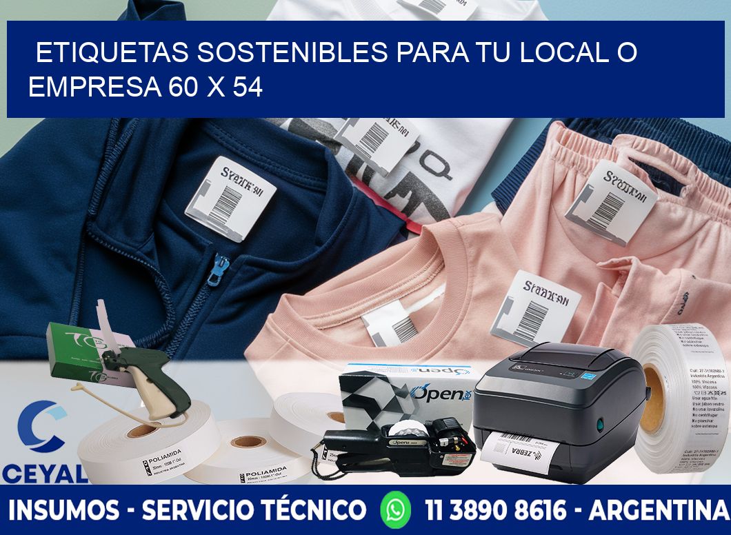Etiquetas sostenibles para tu local o empresa 60 x 54
