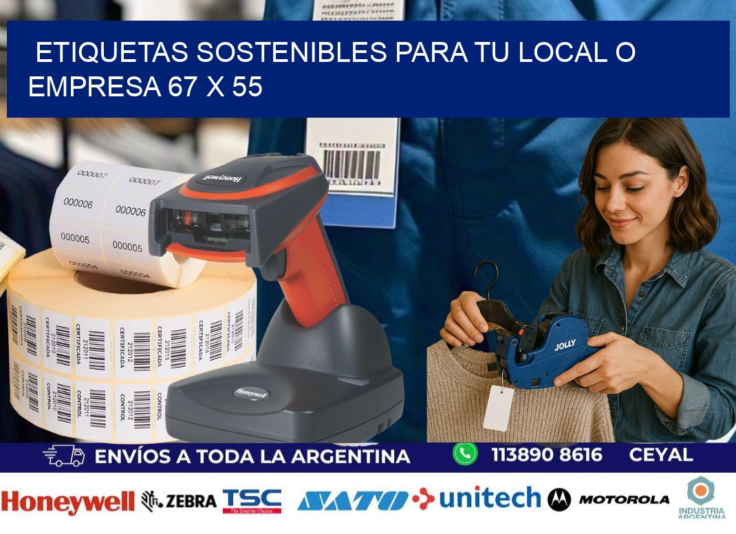 Etiquetas sostenibles para tu local o empresa 67 x 55