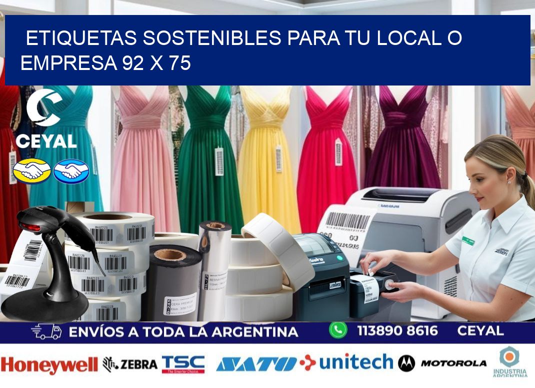 Etiquetas sostenibles para tu local o empresa 92 x 75