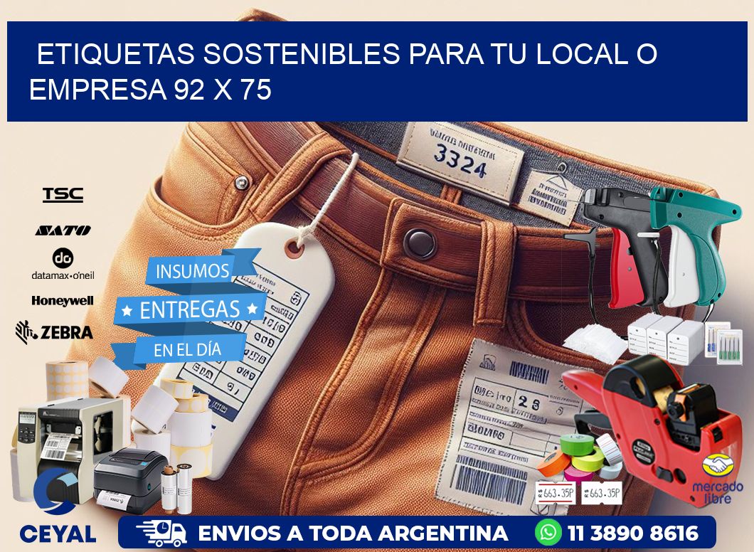 Etiquetas sostenibles para tu local o empresa 92 x 75