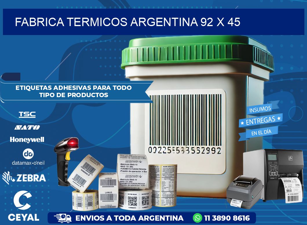 Fabrica TERMICOS ARGENTINA 92 x 45