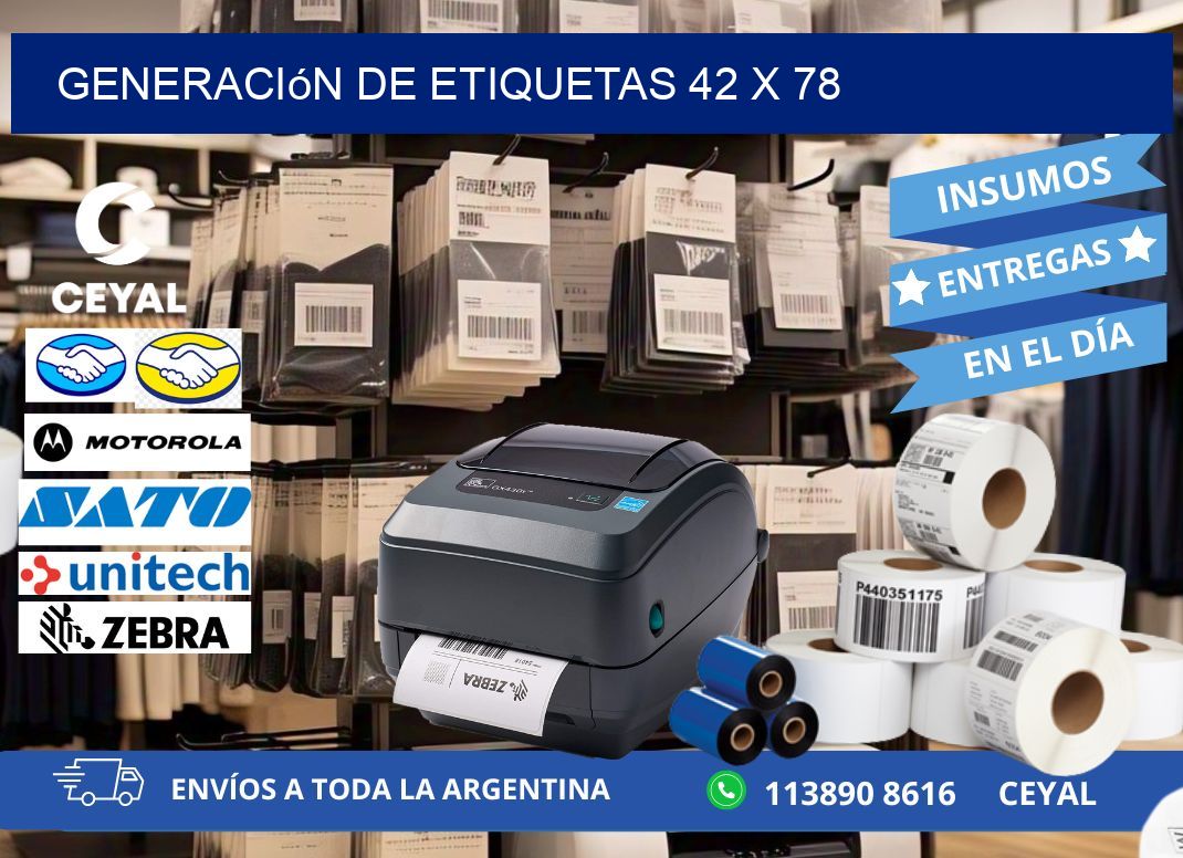 Generación de etiquetas 42 x 78