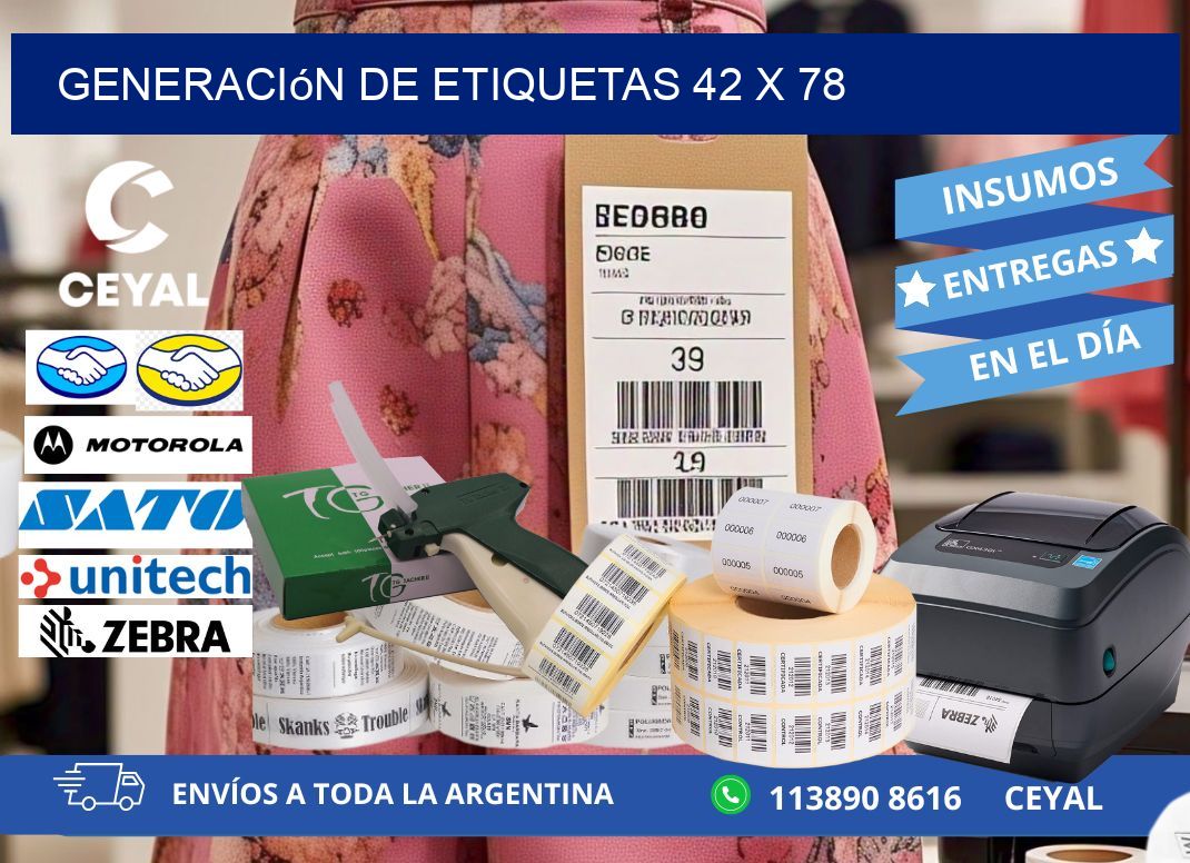 Generación de etiquetas 42 x 78