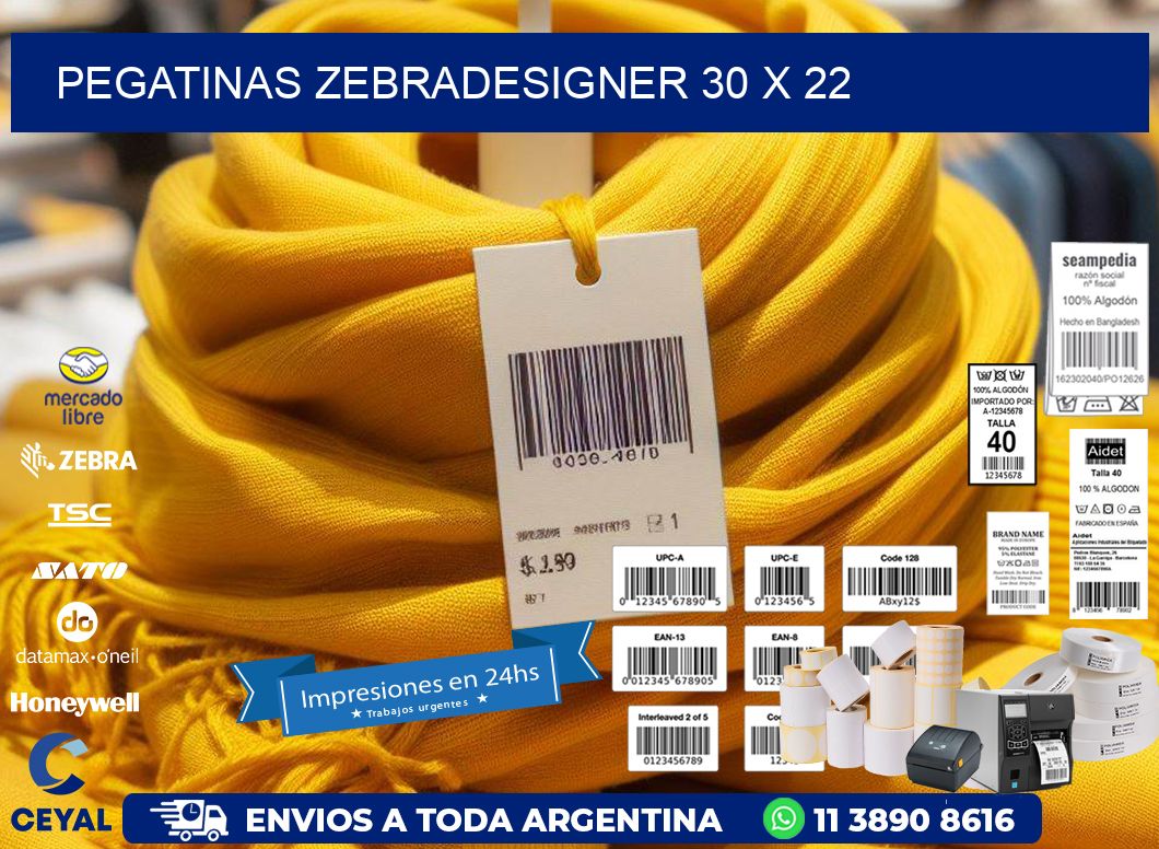 PEGATINAS zebradesigner 30 x 22