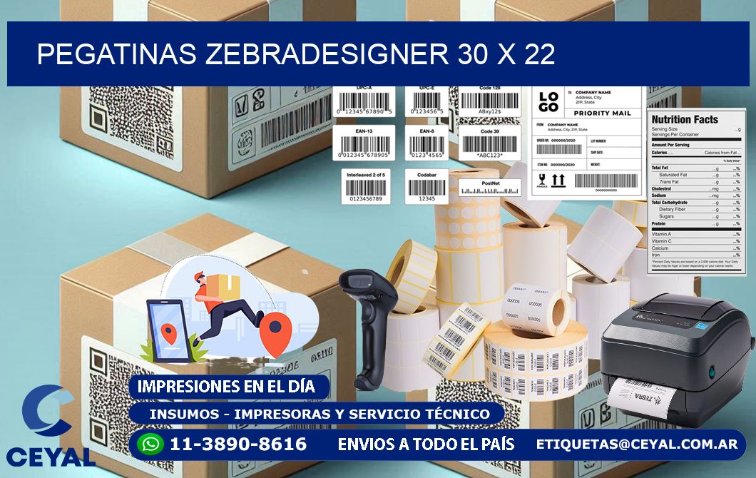 PEGATINAS zebradesigner 30 x 22